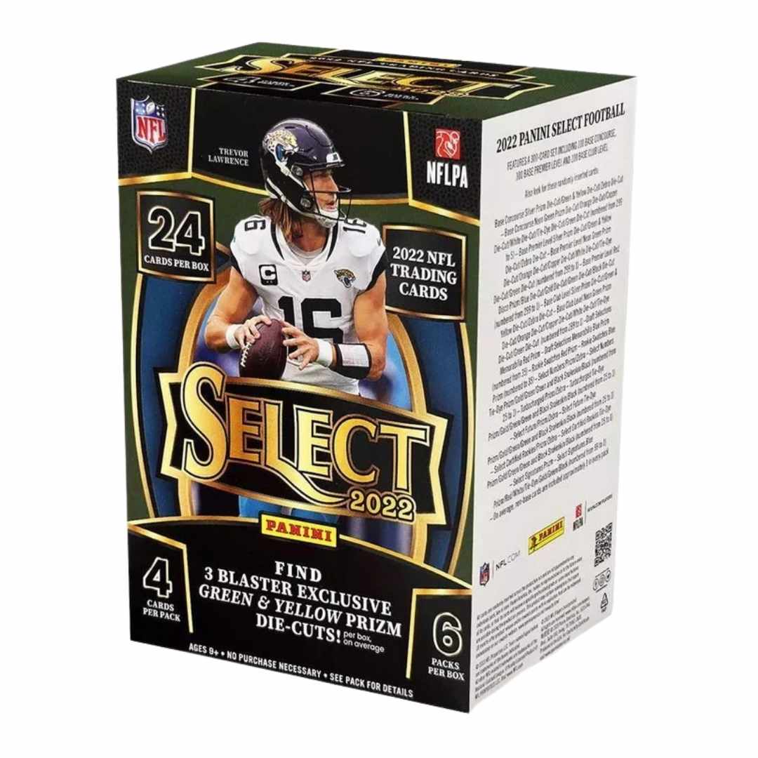 2022 Panini Select Football Blaster Box (Green & Yellow Die-Cuts) 