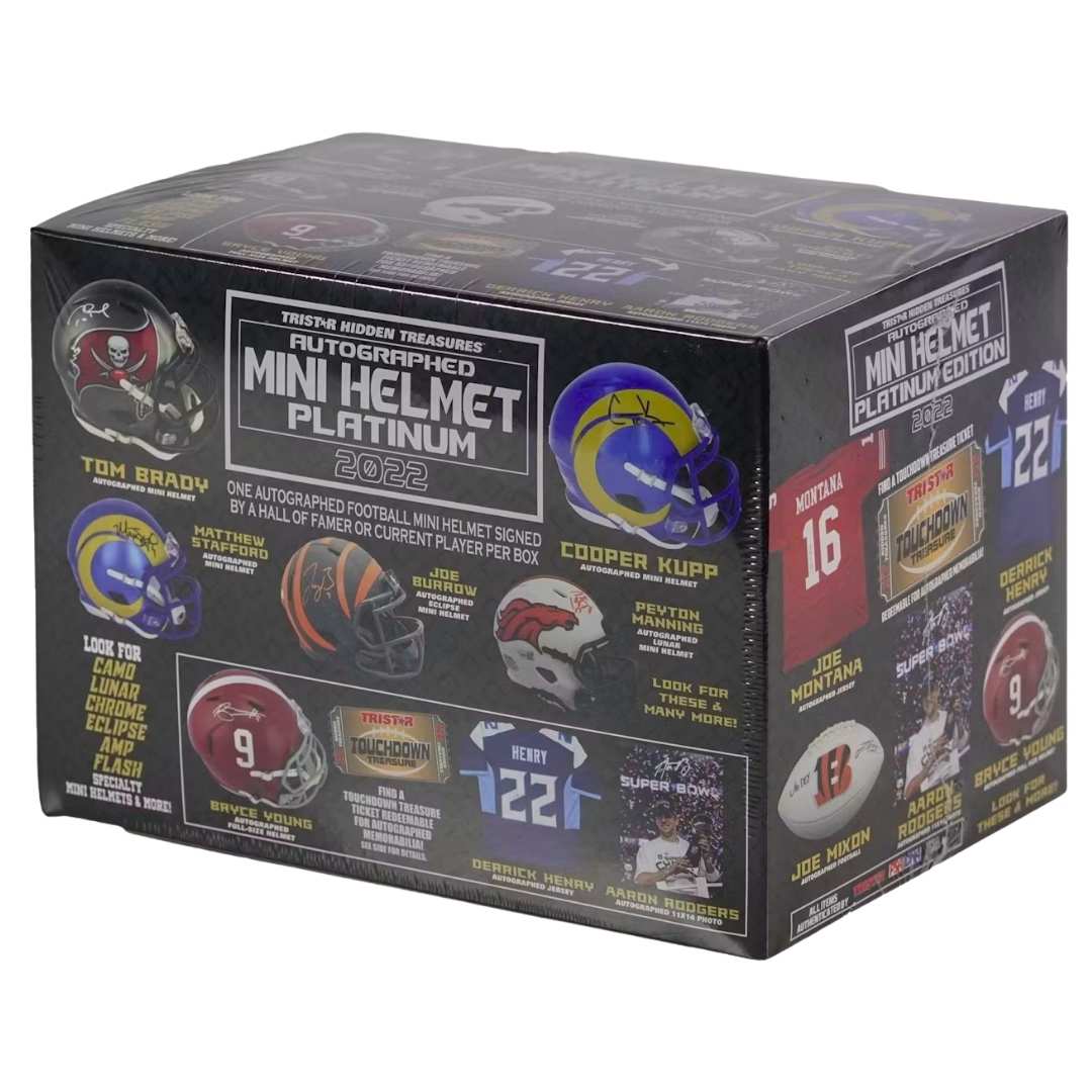 2022 Tristar Hidden Treasures Football Mini Helmet Platinum Edition Box