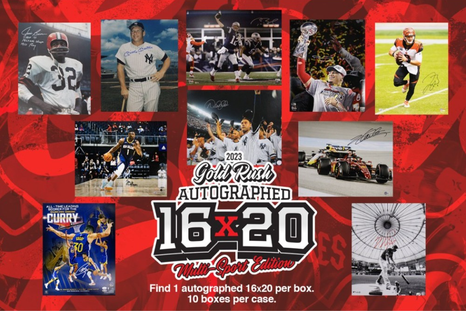 2023 Gold Rush Autographed 16x20 Multi-Sport Edition 10-Box Case