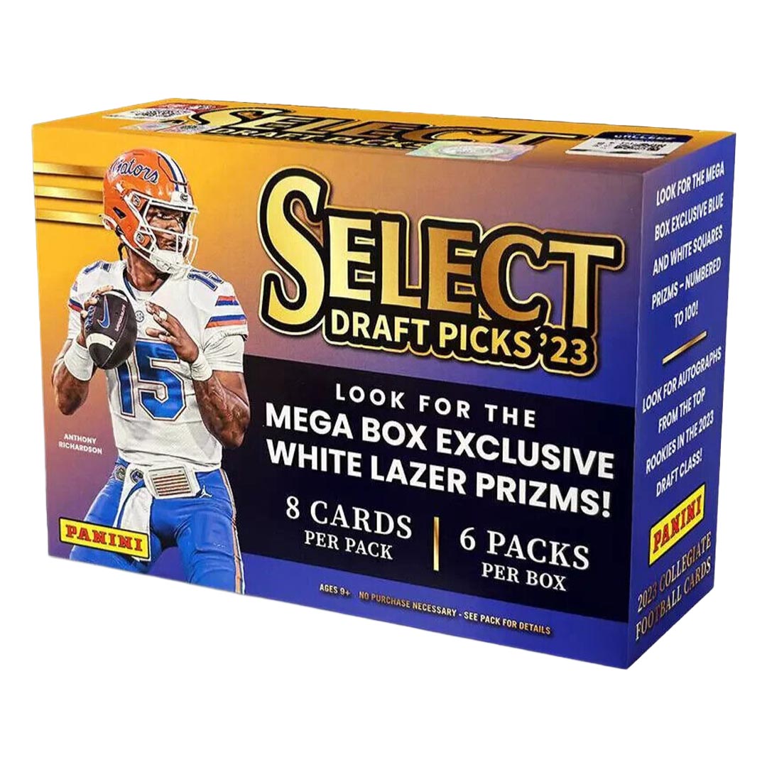 2023 Panini Select Draft Picks Football Mega Box (White Lazer Prizms!)
