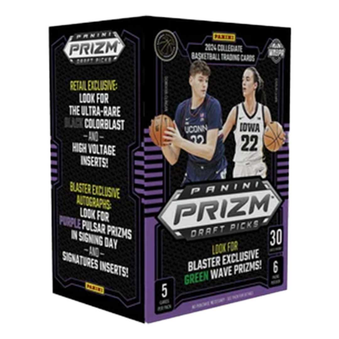 2024-25 Panini Prizm Draft Picks Collegiate Basketball Hobby Blaster Box(Green Wave Prizm)