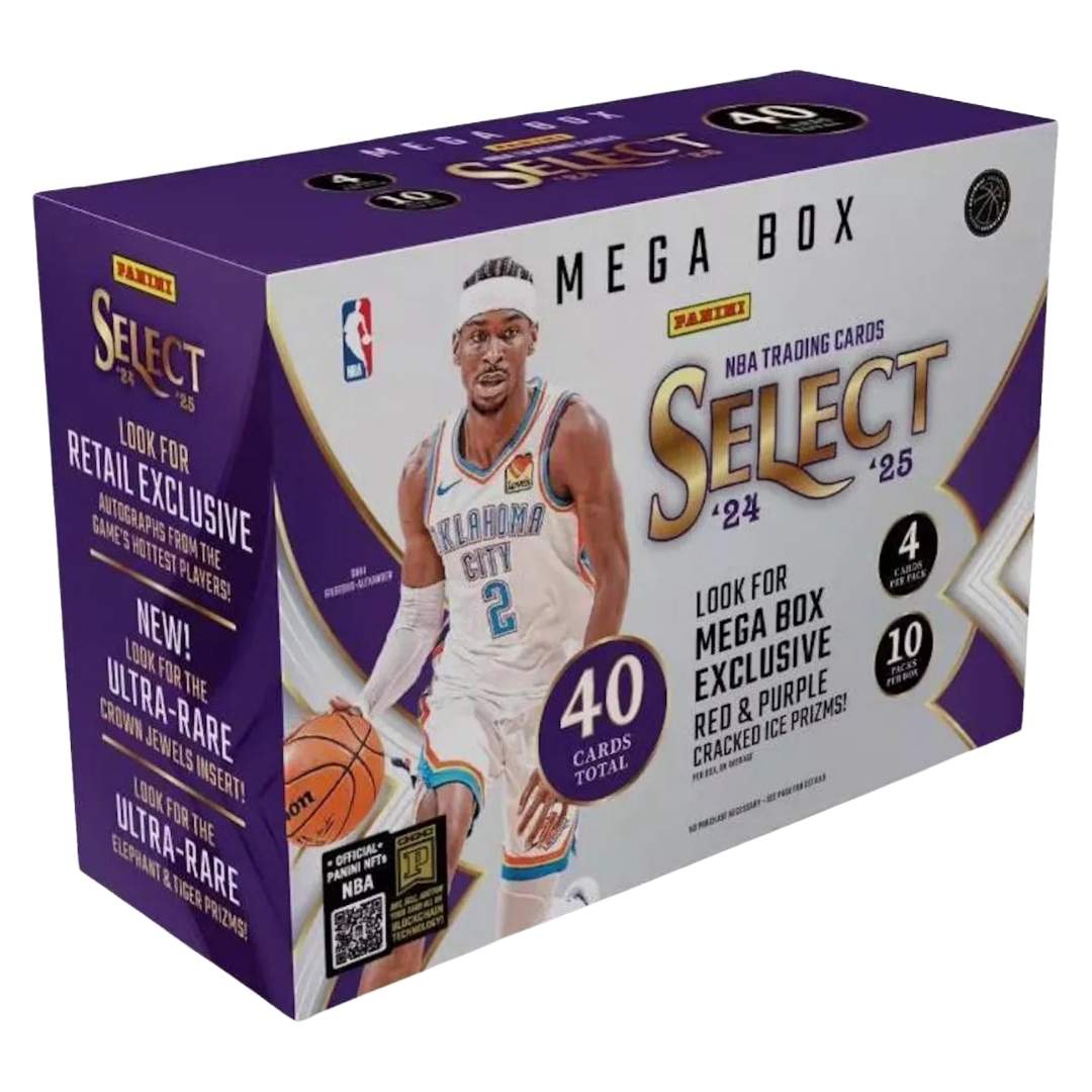 2024-25 Panini Select Basketball Mega Box (Red & Purple Cracked Ice!)