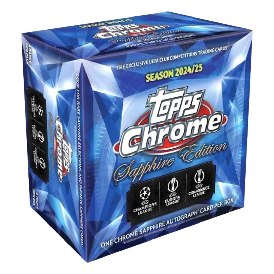 2024-25 Topps UEFA Club Competitions Chrome Soccer Sapphire Edition Box