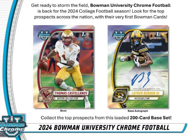 2024 Bowman University Chrome Football Blaster Pack