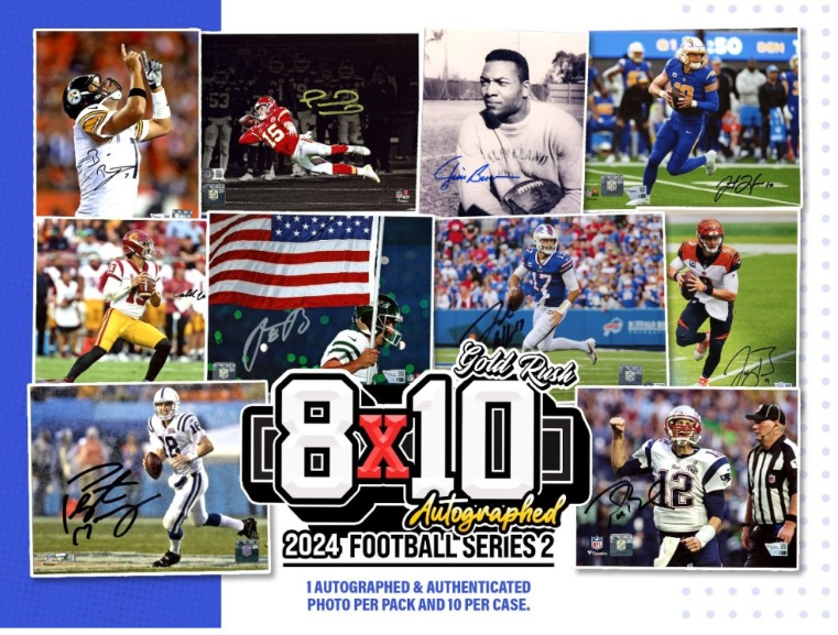 2024 Gold Rush Autographed 8X10 Football Edition Series 2 Pack