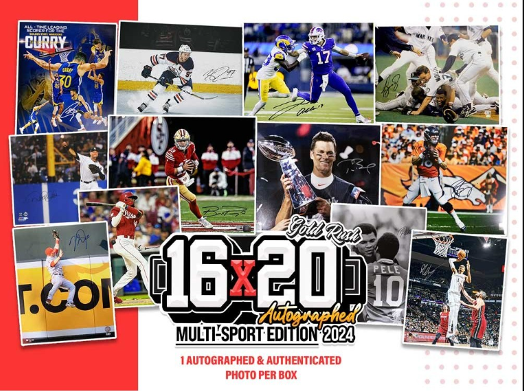 2024 Gold Rush Multi-Sport Autographed Edition 16X20 Box