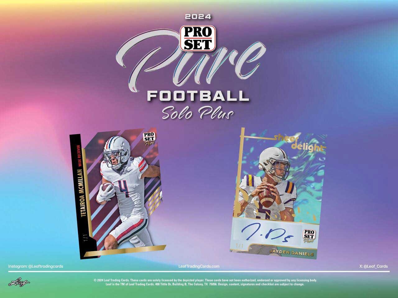 2024 Leaf Pro Set Pure Football Solo Plus Box