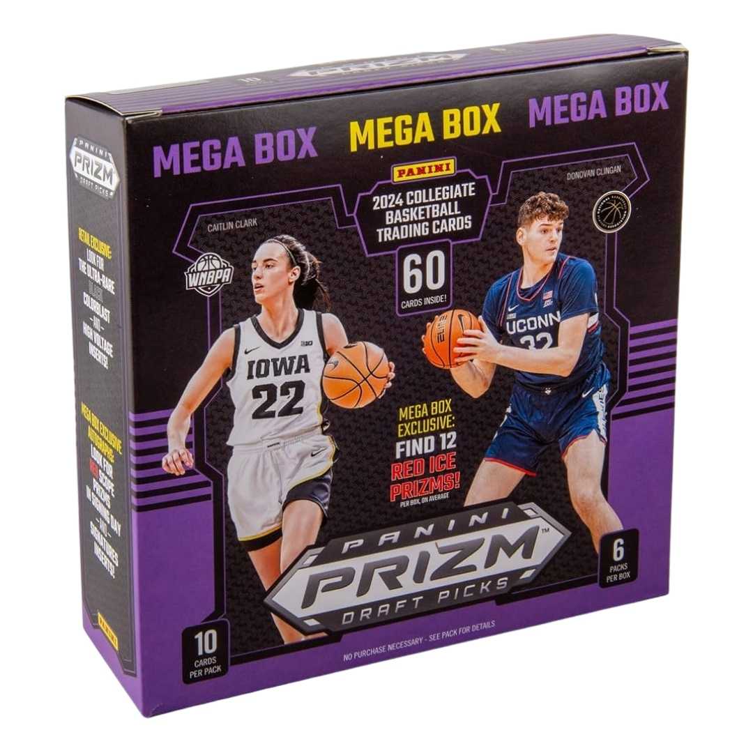 2024 Panini Prizm Collegiate Draft Picks Basketball Mega Box (Red Ice Prizms)