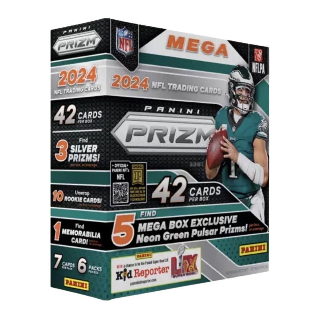 2024 Panini Prizm Football Mega Box - Neon Green Pulsar