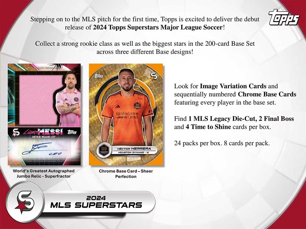 2024 Topps Superstars MLS Major League Soccer Hobby Pack