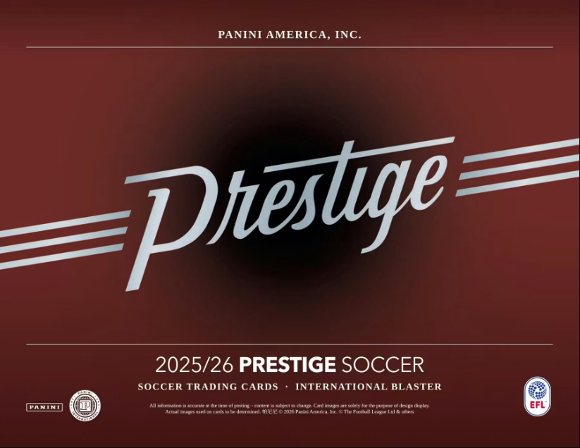 2025-26 Panini Prestige EFL Soccer International Blaster 20-Box Case