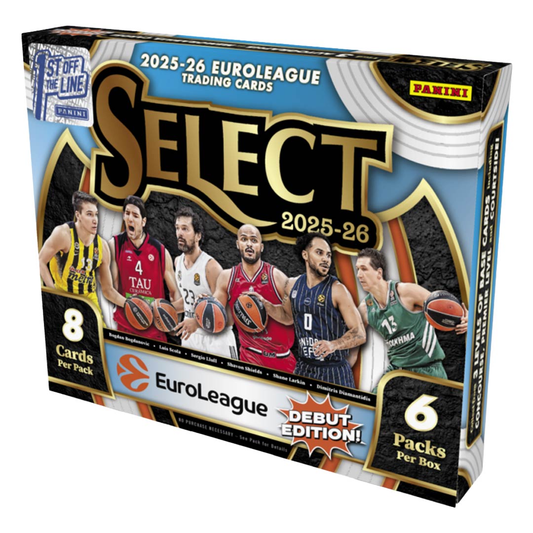 2025-26 Panini Select EuroLeague Basketball Hobby Box - 1st Off The Line (FOTL)