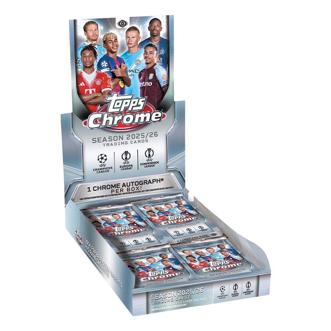 2025-26 Topps Chrome UEFA Club Competitions Soccer Fanatics Fest NYC Edition Hobby Box (Fanatics Fest Refractors)