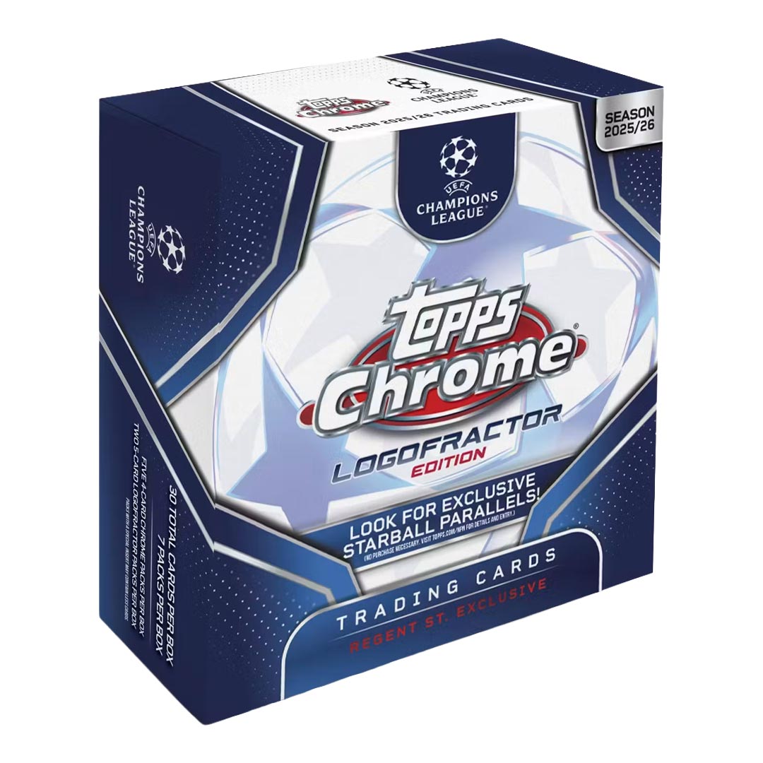 2025-26 Topps Chrome UEFA Club Competitions Soccer Logofractor Edition Box