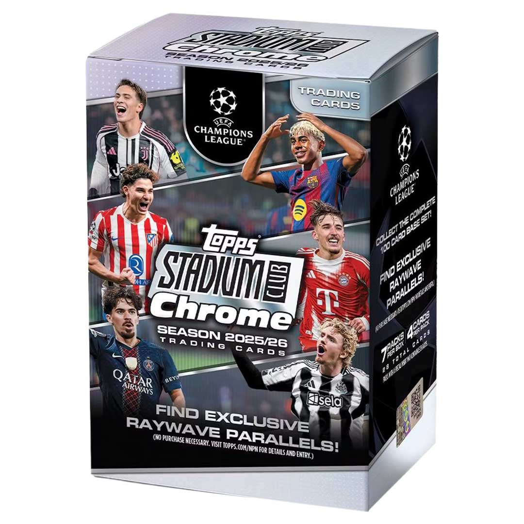2025-26 Topps Stadium Club Chrome UEFA Champions League Soccer Blaster Box