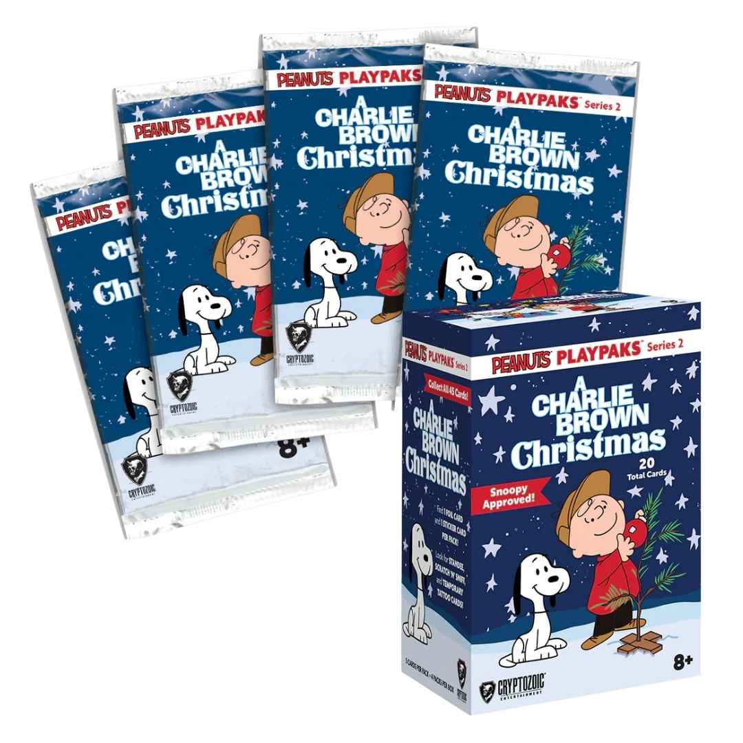 2025 Cryptozoic Peanuts Playpaks: A Charlie Brown Christmas 4-Pack Blaster Box