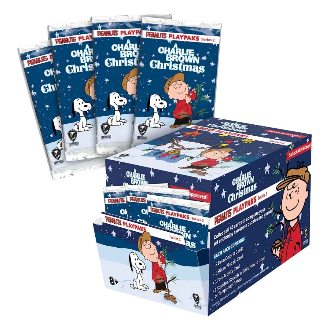 2025 Cryptozoic Peanuts Playpaks: A Charlie Brown Christmas Gravity Feed Box