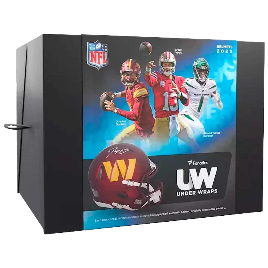 2025 Fanatics Under Wraps Autographed NFL Authentic Full Size Helmet Box