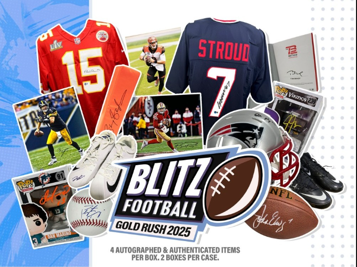 2025 Gold Rush Autographed Blitz Football Box