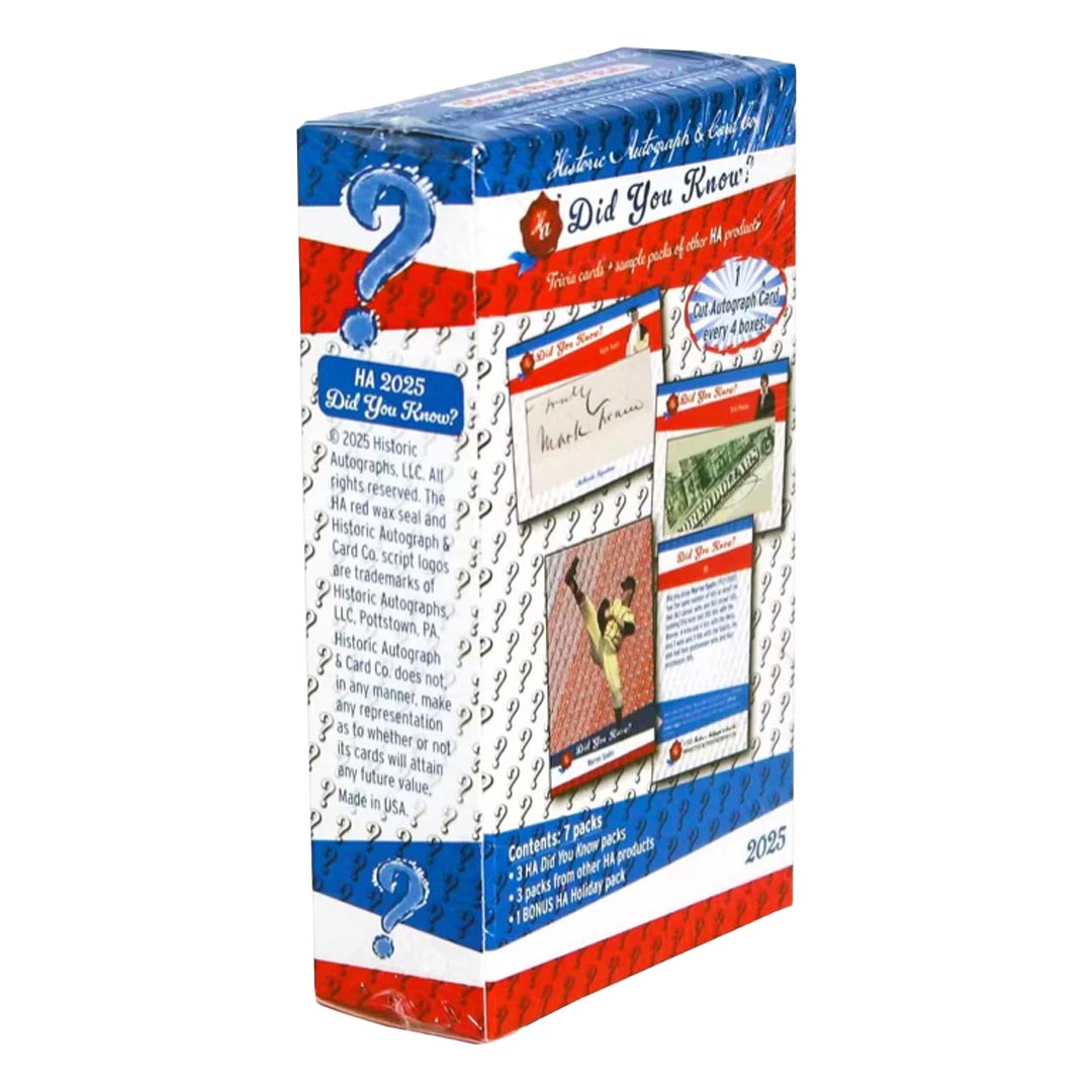 2025 Historic Autographs Did You Know Box