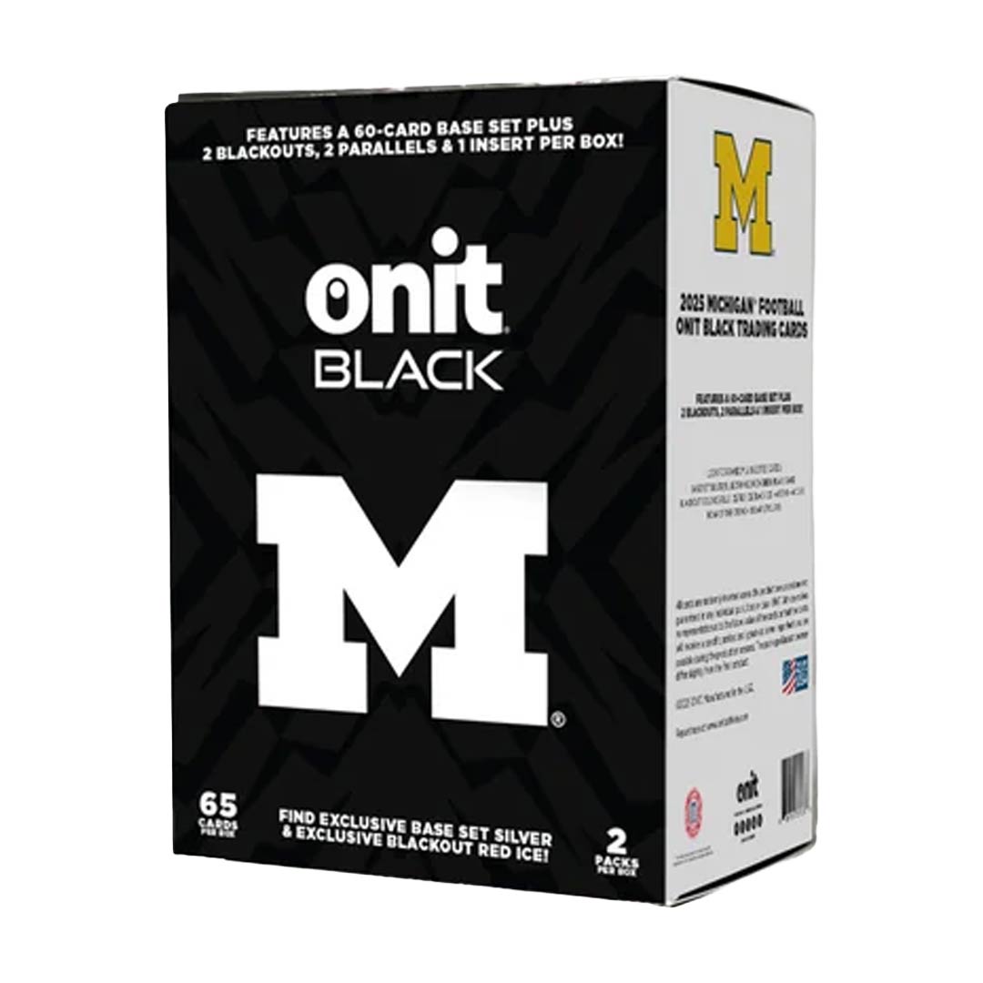  2025 Onit Athlete Black University of Michigan Football Base Edition Box