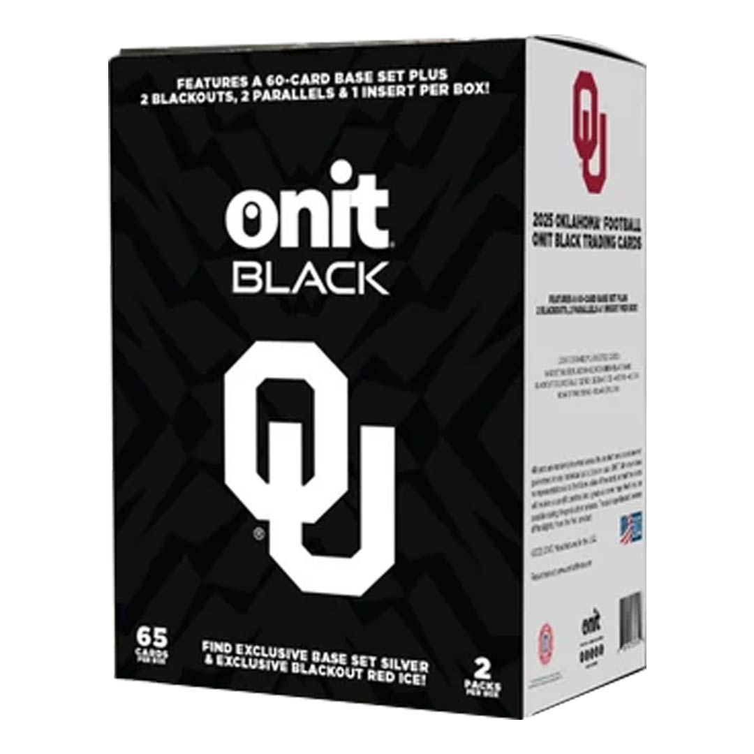  2025 Onit Athlete Black University of Oklahoma Football Base Edition Box