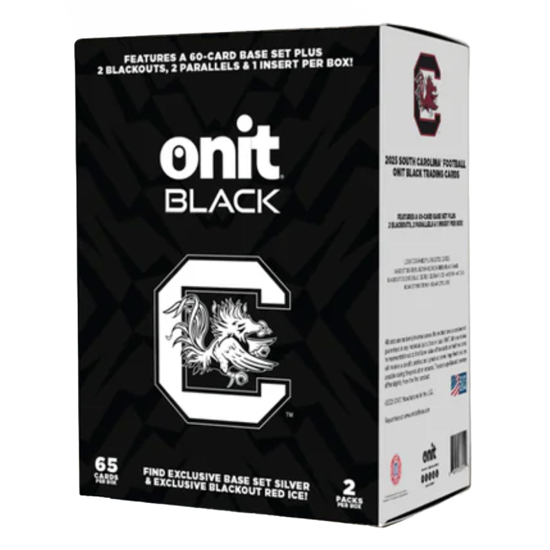  2025 Onit Athlete Black University of South Carolina Football Base Edition Box