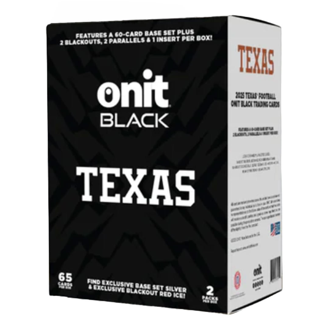  2025 Onit Athlete Black University of Texas Football Base Edition Box