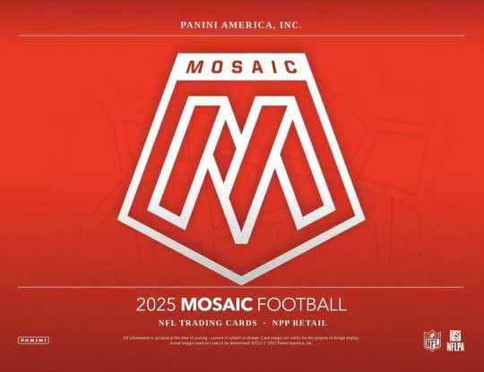 2025 Panini Mosaic Football 6-Pack Blaster 20-Box Case (Orange Fluorescent Parallels) (Green Box)
