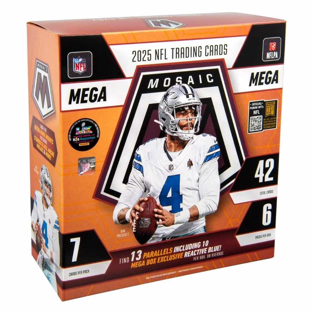 2025 Panini Mosaic Football Mega Box (Reactive Blue Parallels!)