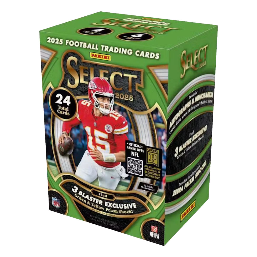 2025 Panini Select Football Blaster Box (Green & Yellow Prizms!) (Blue Box)