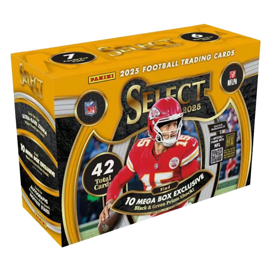 2025 Panini Select Football Mega Box (Black & Green Prizm Shock Parallels!)
