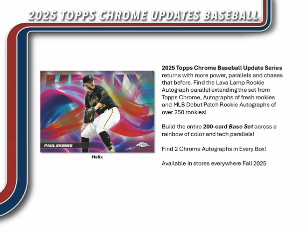 2025 Topps Chrome Update Series Baseball Breaker's Delight 6-Box Case