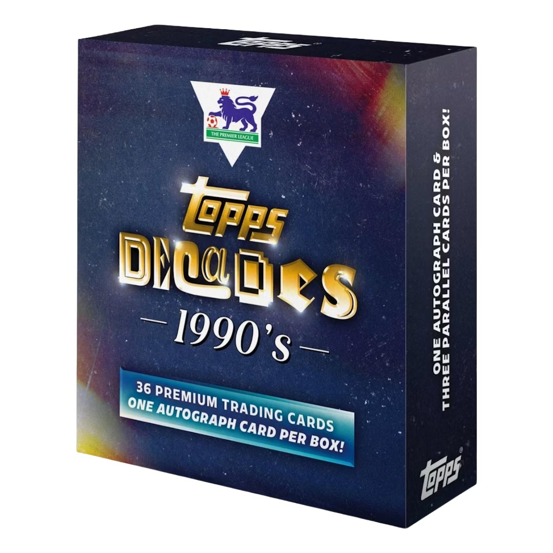 2025 Topps Decades Premier League Soccer 90’s Edition Hobby box