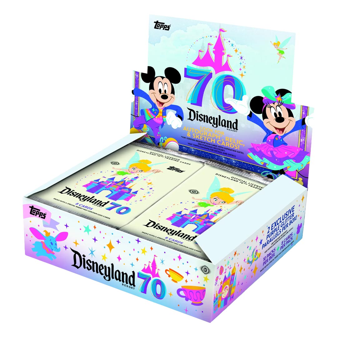 2025 Topps Disneyland 70th Anniversary Park Exclusive Box (Purple Glitter Parallels)