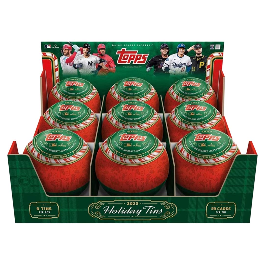 2025 Topps Holiday Baseball 9 Tin Collector Box