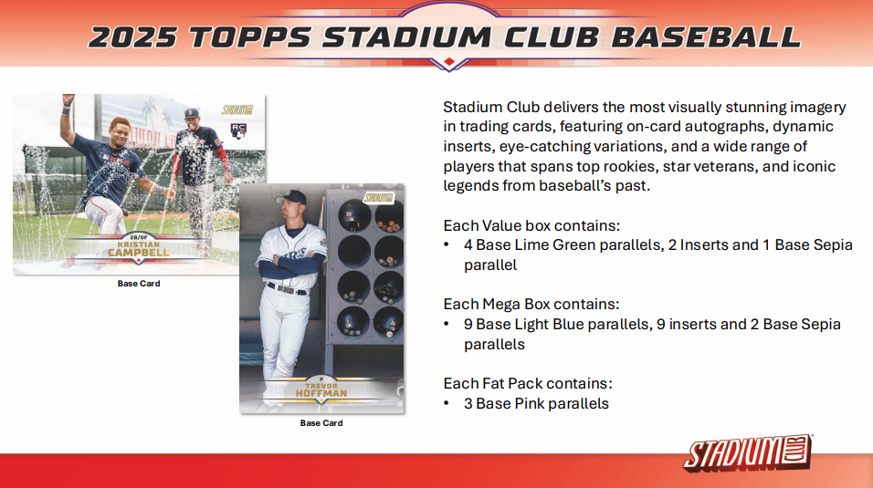 2025 Topps Stadium Club Baseball Blaster Pack