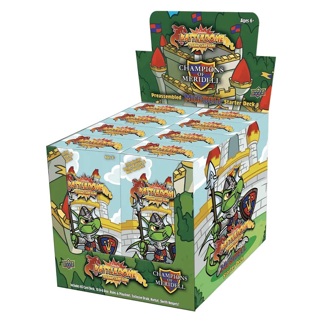 2025 Upper Deck Neopets Battledome Champions of Meridell Starter 8-Deck Display Box