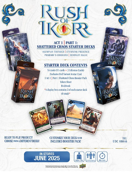 2025 Upper Deck Rush of Ikorr Shattered Chaos Starter 8-Deck Display Box