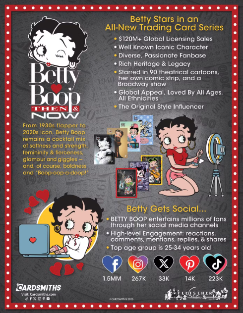 2026 Cardsmiths Betty Boop Then & Now Series 1 Collector Box