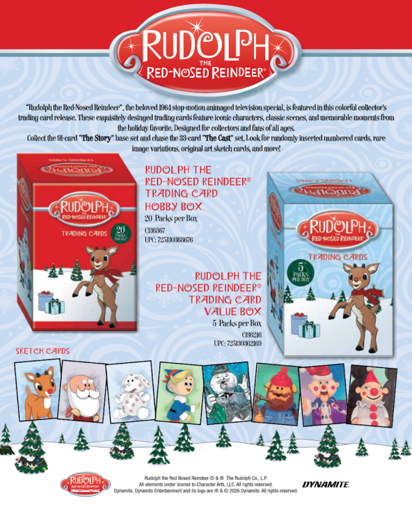 2026 Dynamite Rudolph The Red-Nosed Reindeer Trading Cards Blaster Box