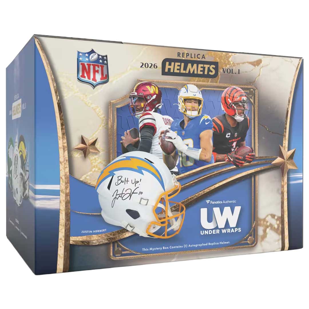 2026 Fanatics Under Wraps Replica Mystery NFL Helmet Volume I Box