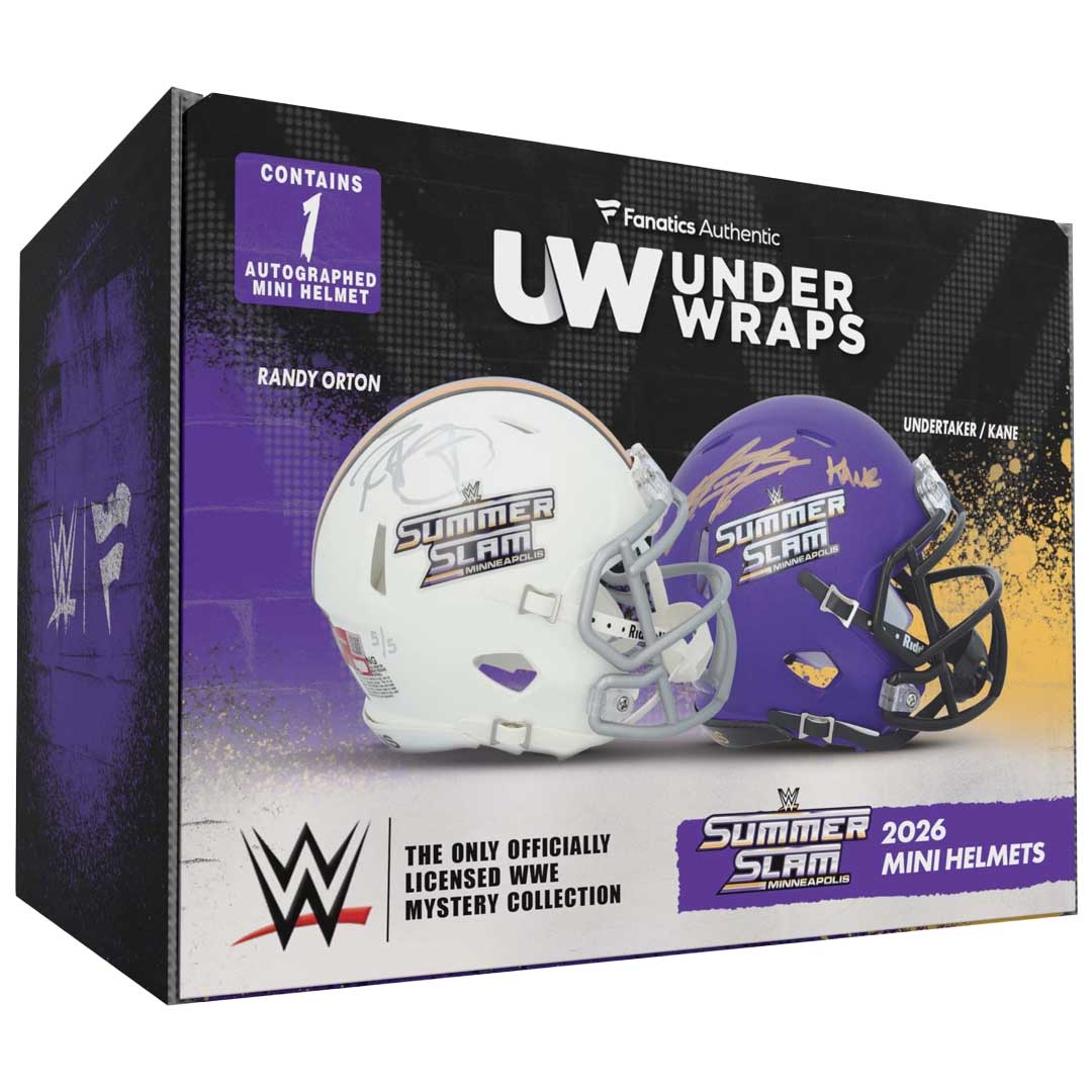 2026 Fanatics WWE Under Wraps Summer Slam Autographed Mini Helmet Box