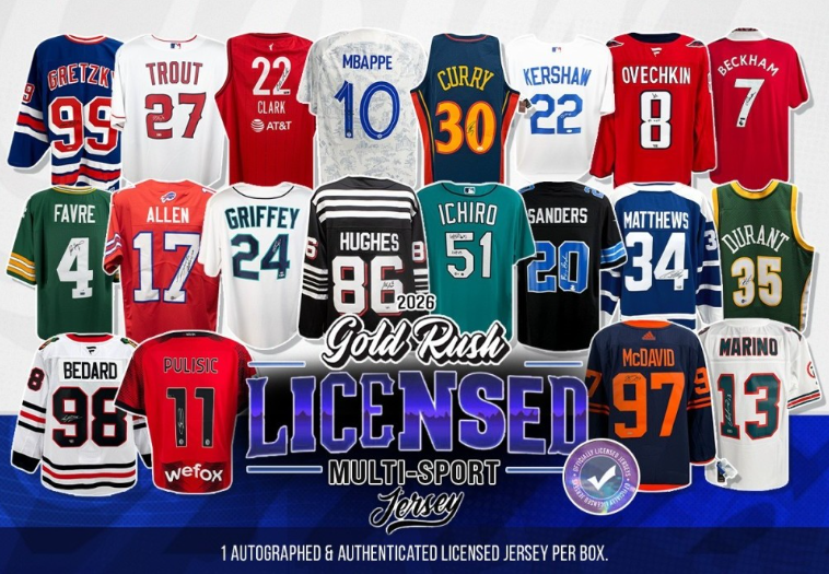 2026 Gold Rush Autographed Licensed Multi-Sport Jersey Edition Box