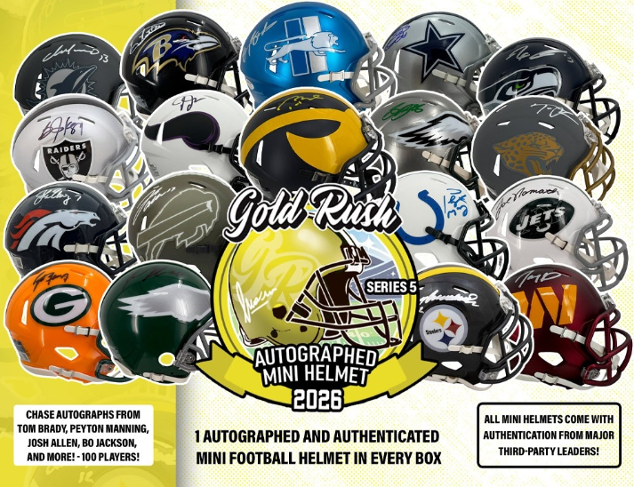 2026 Gold Rush Autographed Mini Helmet Football Edition Series 5 Box