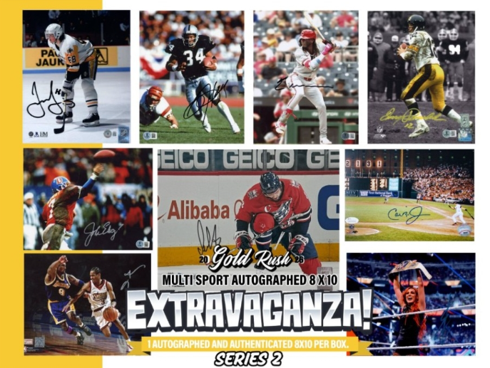 2026 Gold Rush Extravaganza Autographed Multi-Sport 8x10 Edition Series 2 Pack