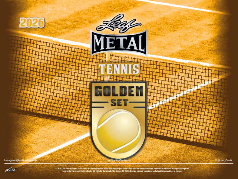 2026 Leaf Metal Golden Set Tennis Hobby 10-Box Case