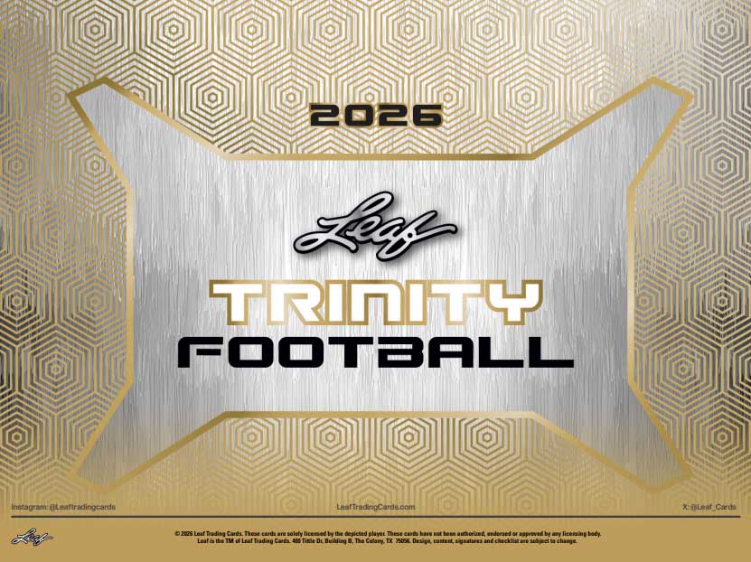  2026 Leaf Trinity Football Hobby 12-Box Case