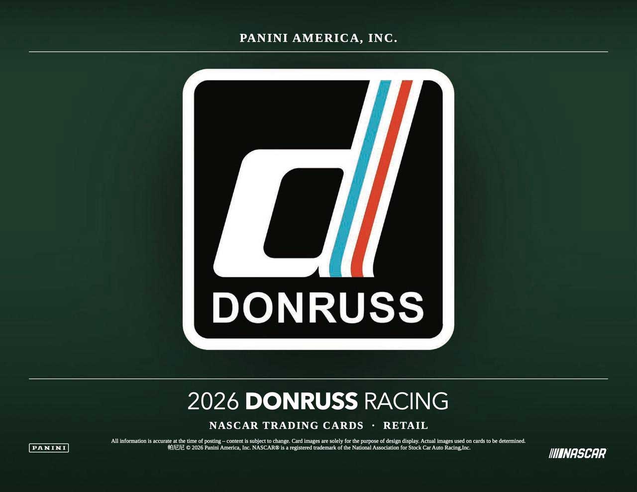 2026 Panini Donruss Racing Mega 20-Box Case
