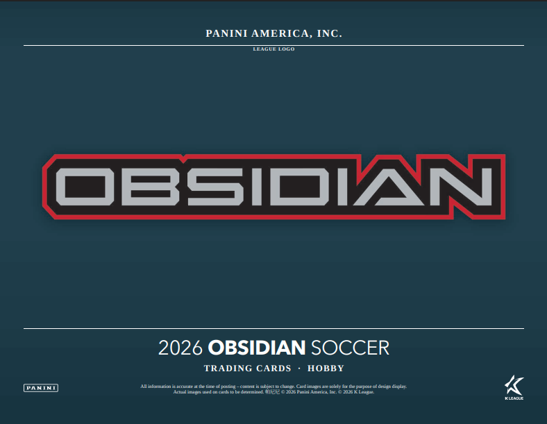 2026 Panini Obsidian K League Soccer Hobby 12-Box Case